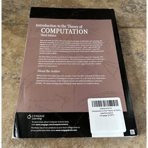 Introduction to the Theory of Computation, Paperback by Sipser, Michael - Picture 5 of 5